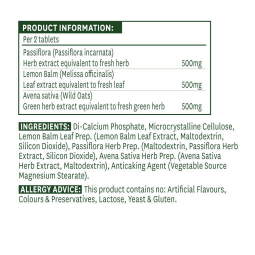 Natures Aid - Passiflora Complex, 60 tabletter - Bild 2