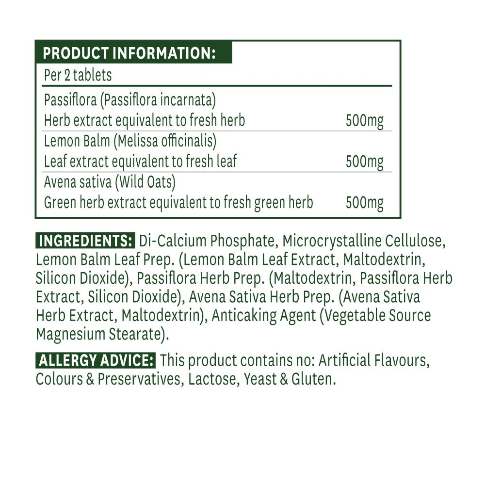 Natures Aid - Passiflora Complex, 60 tabletter - Bild 2