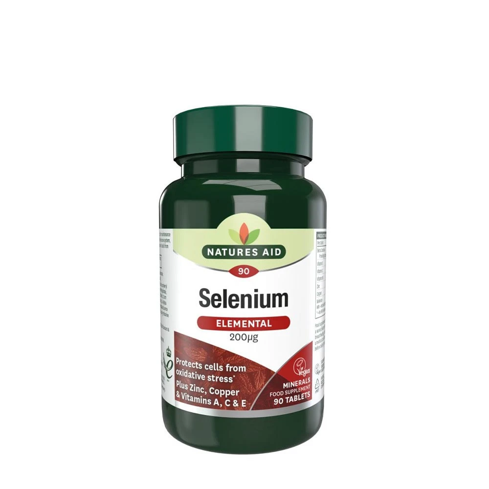 Natures Aid - Selenium 200 mcg, 90 tabletter | HälsokostSelen | Apoteka