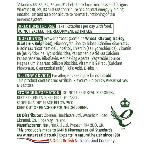 Natures Aid - Vitamin B-komplex, 90 tabletter - Bild 2