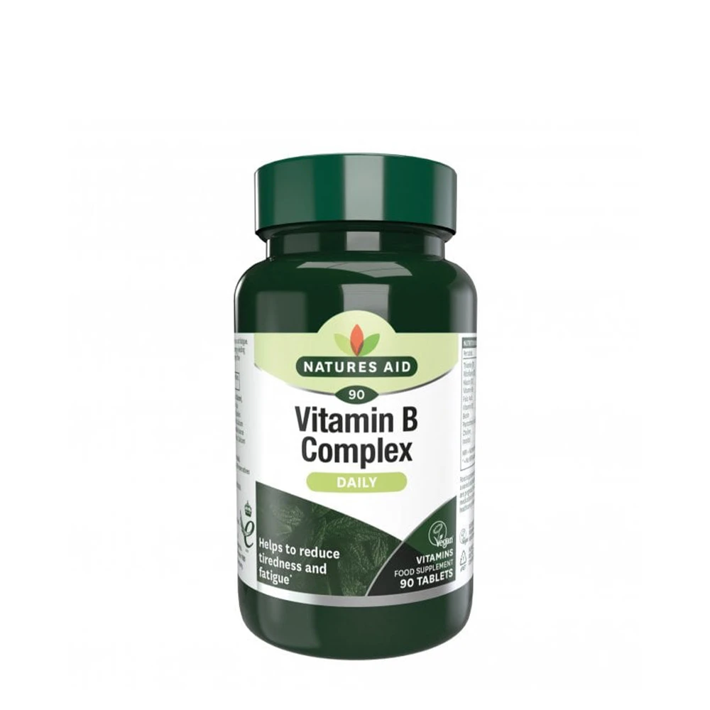 Natures Aid - Vitamin B-komplex, 90 tabletter | MultivitaminerB-vitaminHälsokostNiacinVitamin B | Apoteka
