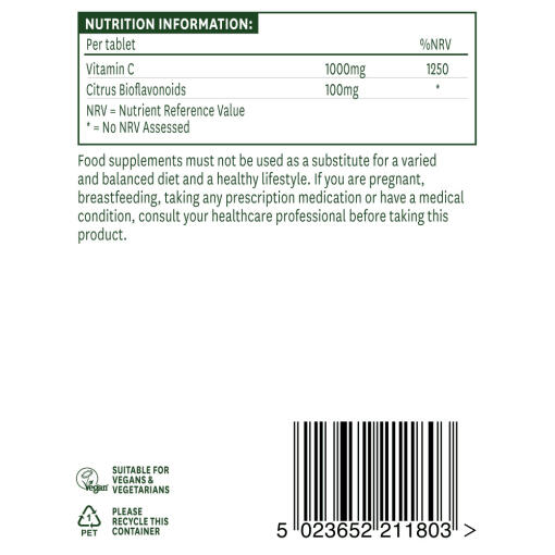 Natures Aid - Vitamin C 1000 mg Tidsfrisättning, 90 tabletter - Bild 5