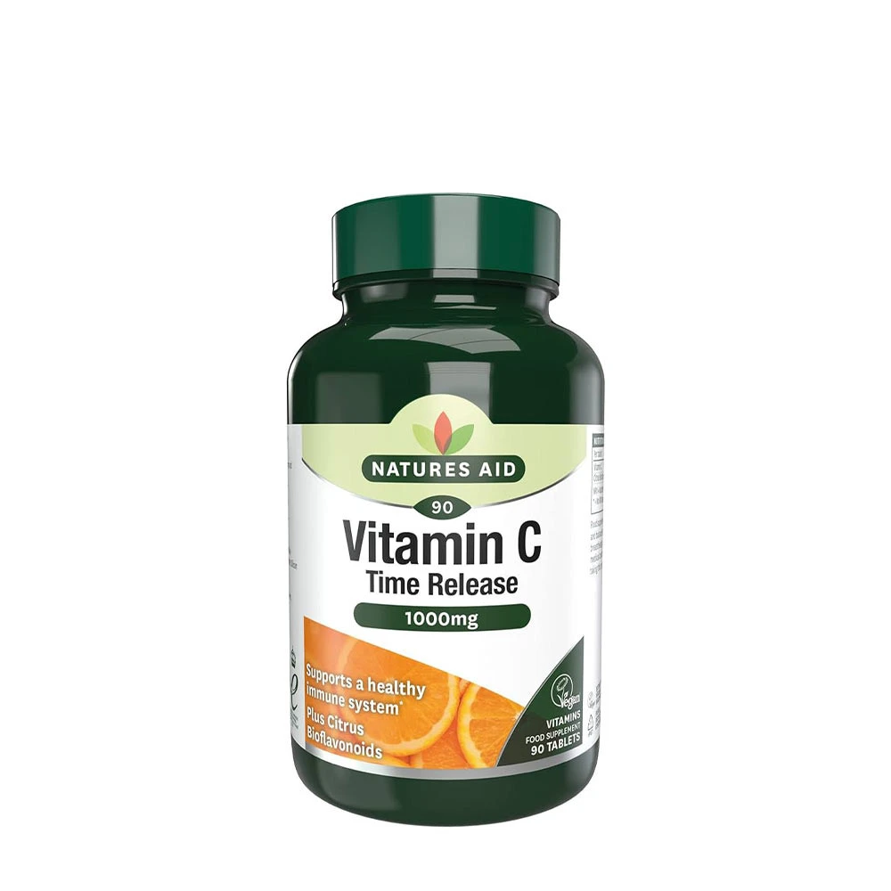 Natures Aid - Vitamin C 1000 mg Tidsfrisättning, 90 tabletter | Vitaminer och MineralerHälsokostVitamin C | Apoteka