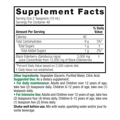Nature's Answer - Sambucus, 480 ml, 12000 mg - Bild 4