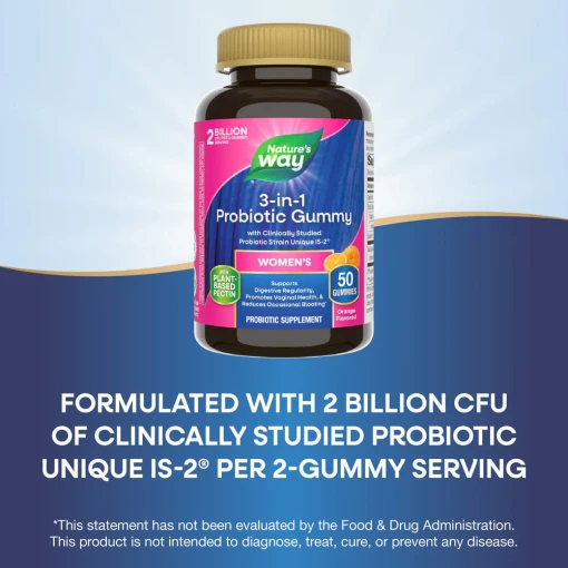 Nature's Way - 3-i-1 Probiotiska Gummies för Kvinnor, 50 stycken - Bild 11