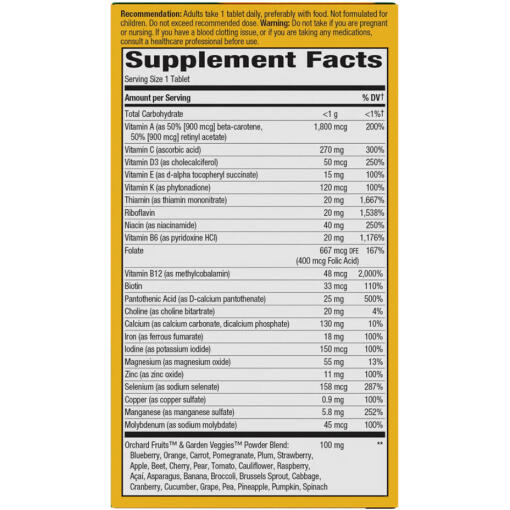 Nature's Way - Alive! Ultra Multivitamin för vuxna, 60 tabletter - Bild 4