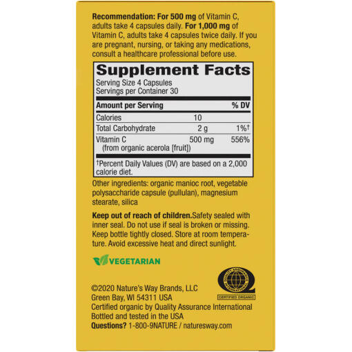 Nature's Way - Alive! Fruktkälla Vitamin C, 120 kapslar - Bild 4