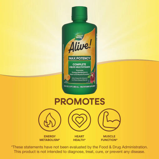 Natures Way - Alive! Maximal Styrka Flytande Multivitamin, 900 ml - Bild 7