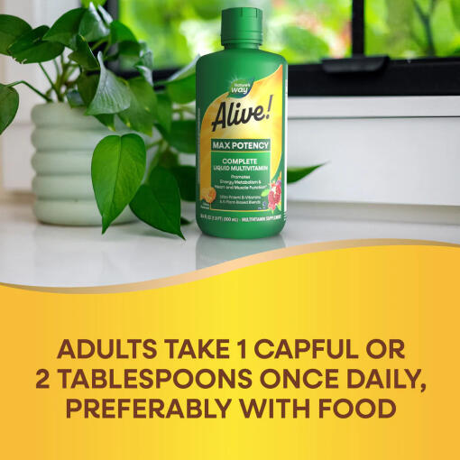 Natures Way - Alive! Maximal Styrka Flytande Multivitamin, 900 ml - Bild 10