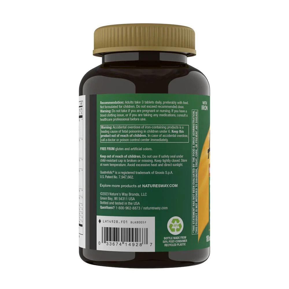 Nature's Way - Alive! Max3 Potency Multivitamin, 180 tabletter - Bild 3
