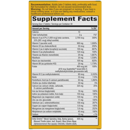 Nature's Way - Alive! Max3 Potency Multivitamin, 90 tabletter - Bild 8