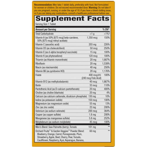 Nature's Way - Alive! Ultra Multivitamin för män, 60 tabletter - Bild 2
