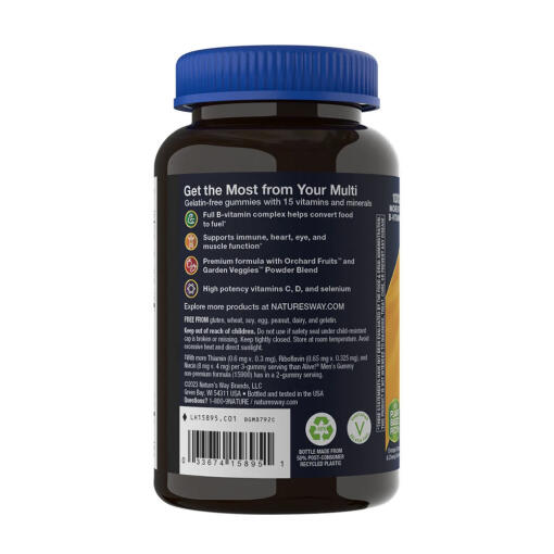 Nature's Way - Alive! Premium Multivitamin Gummies för män, 75 stycken - Bild 3
