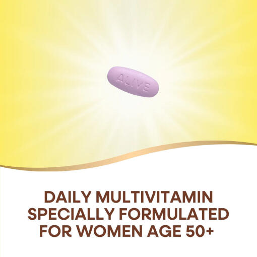 Nature's Way - Alive! Kvinnor 50+ Komplett Multivitamin, 50 tabletter - Bild 3