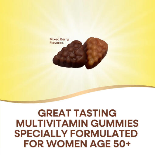 Nature's Way - Alive! Kvinnor 50+ Multivitamin Gummies, 130 stycken, Blandade Bär - Bild 6
