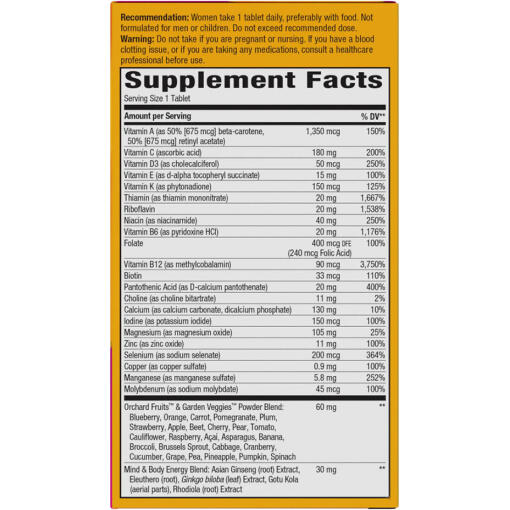 Natures Way - Alive!® Kvinnor 50+ Ultra Multivitamin, 60 tabletter - Bild 7