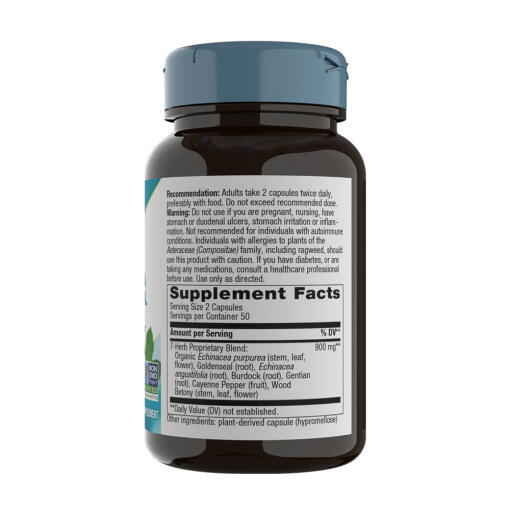 Natures Way - Echinacea Goldenseal Premium Blend, 100 kapslar - Bild 4