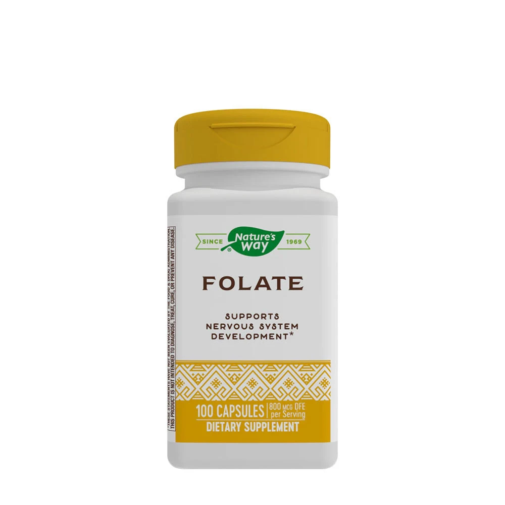 Natures Way - Folate, 100 kapslar | Vitaminer och MineralerHälsokostFolat | Apoteka