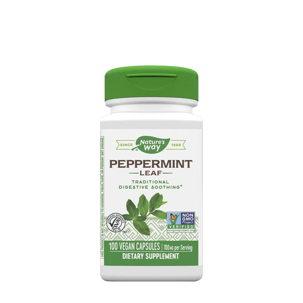 Natures Way - Peppermint Leaf, 100 kapslar | HälsokostÖrter och växtbaserade preparat | Apoteka