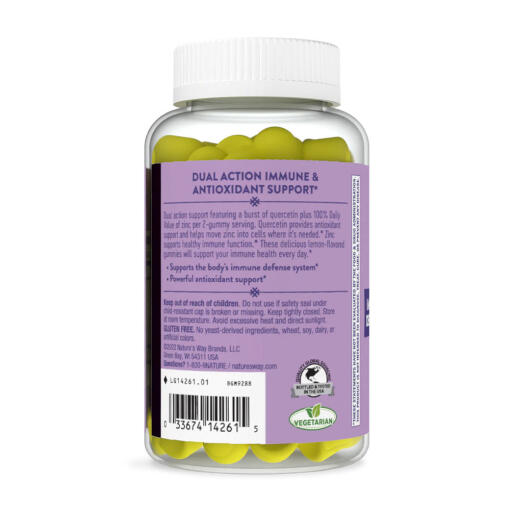 Natures Way - Quercetin Gummies med Zink, 60 stycken, Citron - Bild 3