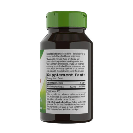 Natures Way - Riboflavin Vitamin B2, 30 tabletter - Bild 2