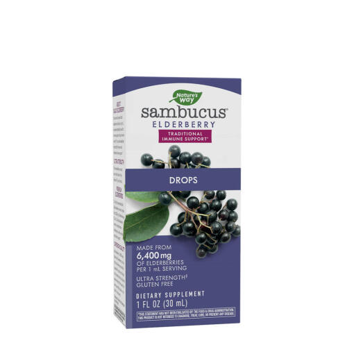 Natures Way - Sambucus Droppar, 30 ml, Fläderbär - Bild 3