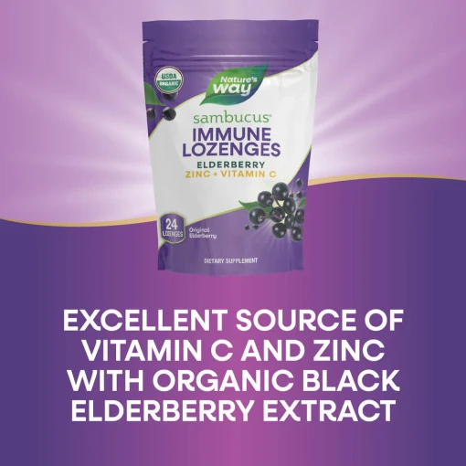 Natures Way - Sambucus Immune Ekologiska Sugtabletter, 24 stycken - Bild 5