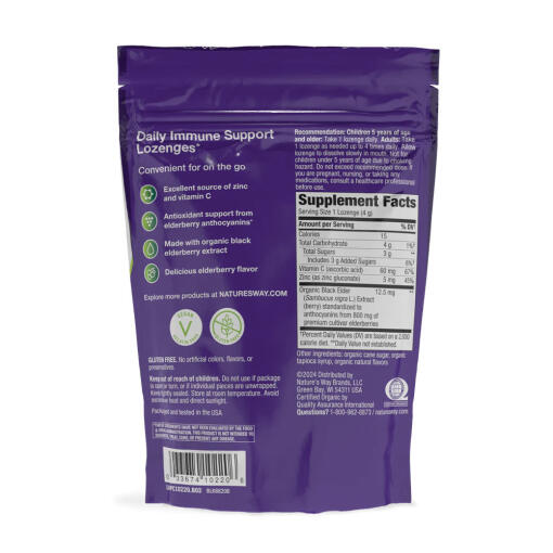 Natures Way - Sambucus Immune Ekologiska Sugtabletter, 24 stycken - Bild 7