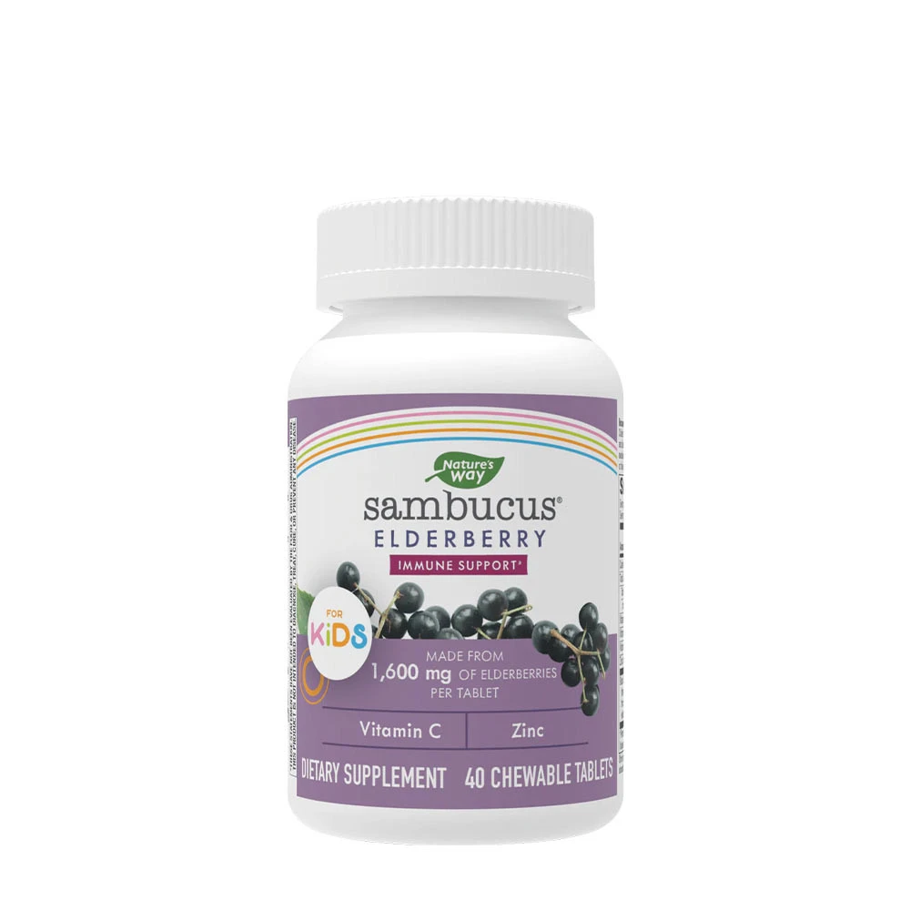 Natures Way - Sambucus Kids Immune, tuggtabletter 40 st | ImmunförsvaretHälsokostBarns hälsa | Apoteka