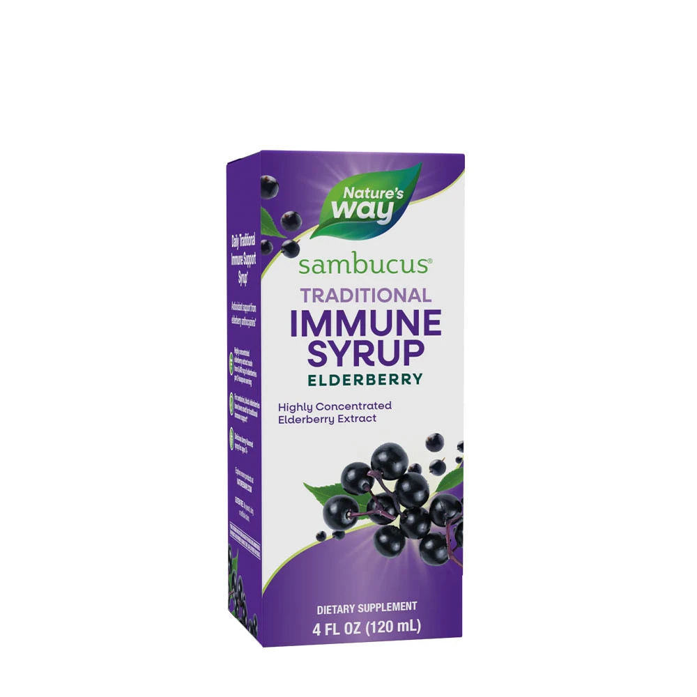 Natures Way - Sambucus Traditionell Immunsirap, 120 ml | ImmunförsvaretHälsokostÖrter och växtbaserade preparat | Apoteka