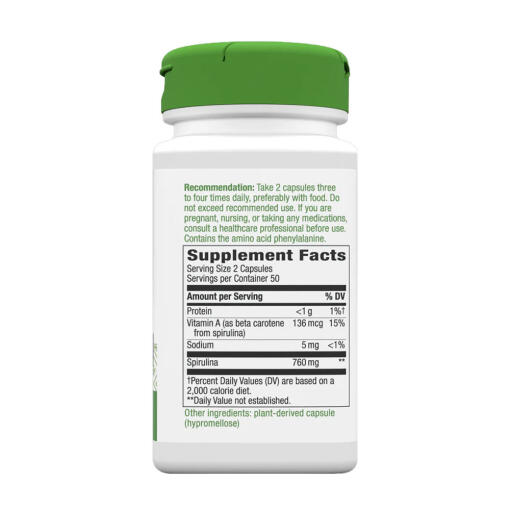 Natures Way - Spirulina, 100 kapslar - Bild 2