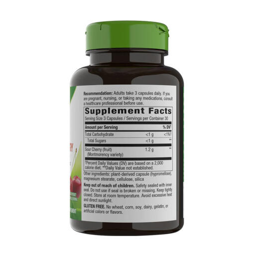 Natures Way - Tart Cherry Ultra, 90 vegetabiliska kapslar - Bild 2