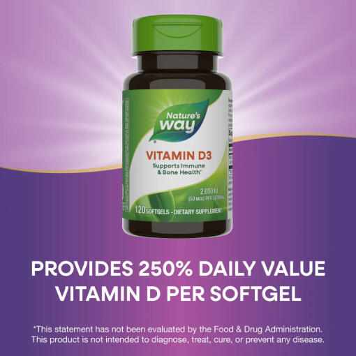 Natures Way - Vitamin D3, 120 mjukkapslar - Bild 11