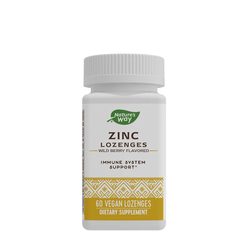 Natures Way - Zinkpastiller, 60 st, Vildbär | Vitaminer och MineralerZinkHälsokost | Apoteka