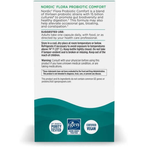 Nordic Naturals - Nordic Flora Probiotisk Komfort, 15 miljarder CFU - 30 kapslar - Bild 5