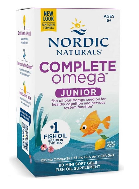 Nordic Naturals - Complete Omega Junior, 283 mg, 90 mjukkapslar, citron | Vitaminer och MineralerHälsa och välbefinnandeOmegas - EFA - CLA - oljorHår och naglarHälsokostOmega & Näringsoljor | Apoteka