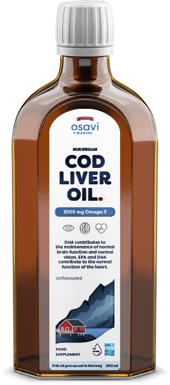 Osavi - Norsk Torskleverolja, 1000 mg Omega 3 (Naturell) - 250 ml | Hälsa och välbefinnandeOmega och fiskoljaHälsokostOmega & Näringsoljor | Apoteka