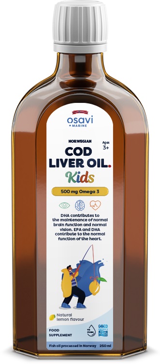 Osavi - Barns Torskleverolja, 500 mg Omega 3 (Citron) - 250 ml | Hälsa och välbefinnandeHälsokostBarns hälsaOmega & Näringsoljor | Apoteka