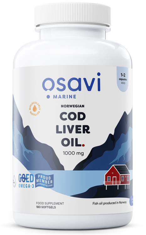 Osavi - Torskleverolja Softgels, 1000 mg (Citron) - 180 kapslar | Hälsa och välbefinnandeOmega och fiskoljaHälsokostOmega & Näringsoljor | Apoteka