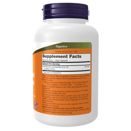 Now Foods - Acidophilus Två Miljarder, 250 veg. kapslar - Bild 3