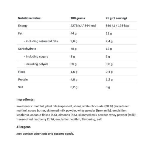 White Choco Raspberry - 500g