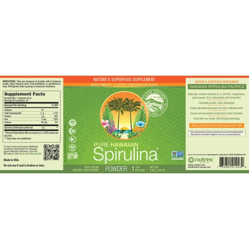 Nutrex - Hawaiiansk Spirulina, 100% veganskt pulver 142g - Bild 4