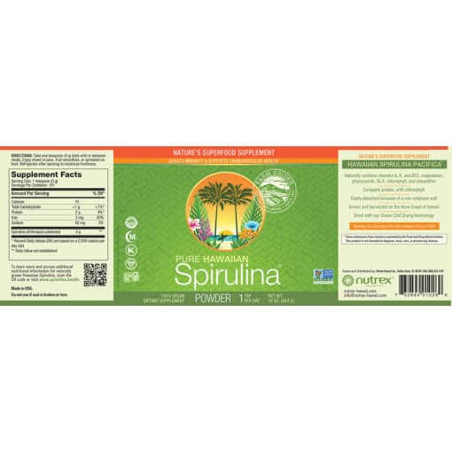 Nutrex - Hawaiiansk Spirulina, 100% veganskt pulver, 454g - Bild 3