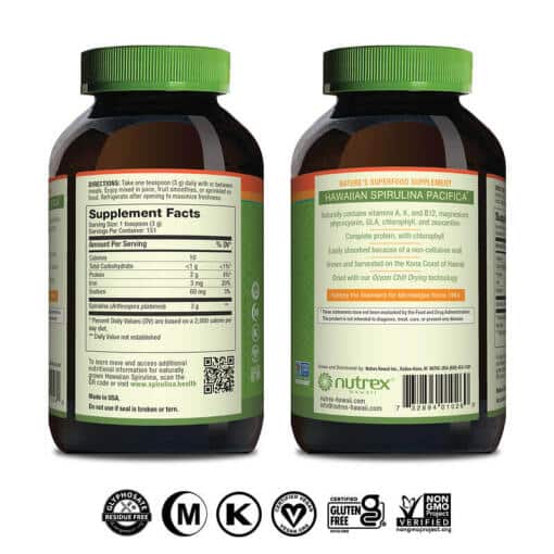 Nutrex - Hawaiiansk Spirulina, 100% veganskt pulver, 454g - Bild 4
