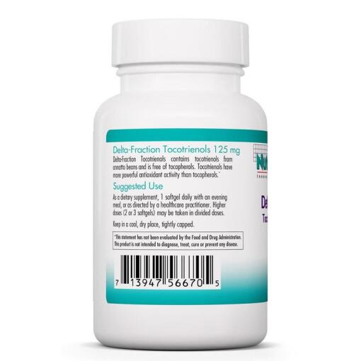 Nutricology - Delta Fraction Tocotrienols, 125 mg, 90 mjukkapslar - Bild 3