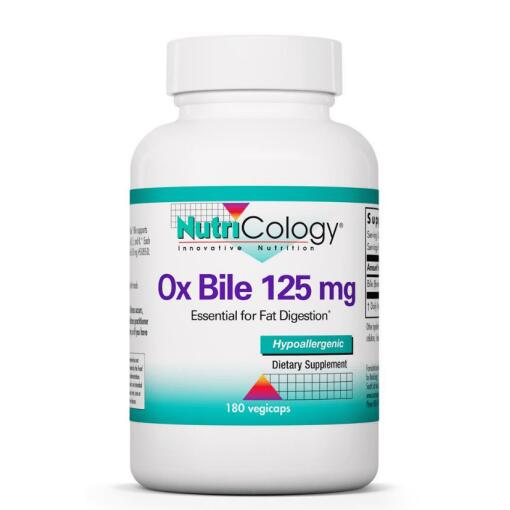 Nutricology Ox Bile 125mg 180 veg. capsules