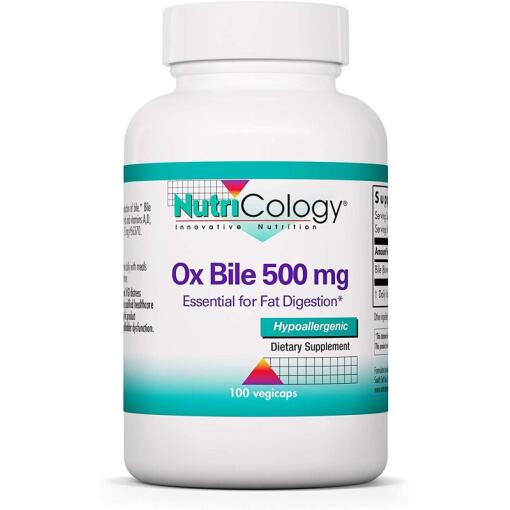 Nutricology - Oxgalla, 500 mg, 100 vegetabiliska kapslar - Bild 2
