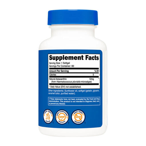 Nutricost - Astaxantin, 60 mjukkapslar - Bild 2