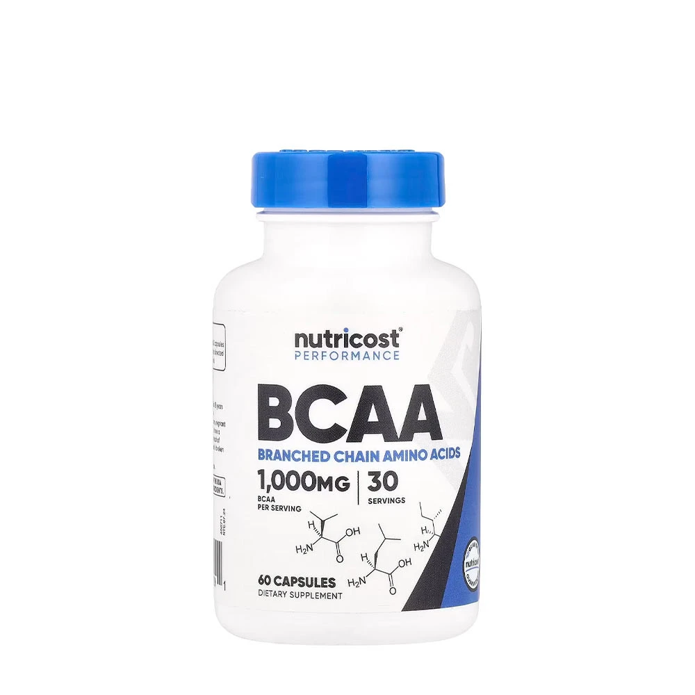 Nutricost - BCAA, 60 kapslar | Hälsa och välbefinnandeAminosyror och BCAABCAA och EAABiohacking | Apoteka