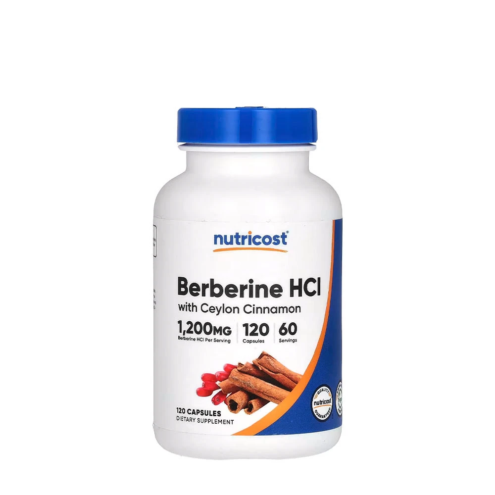 Nutricost - Berberin HCl med Ceylonkanel, 120 kapslar | Hälsa och välbefinnandeAshwagandhaNordisk vitalitetBiohackingÖrter och växtbaserade preparat | Apoteka
